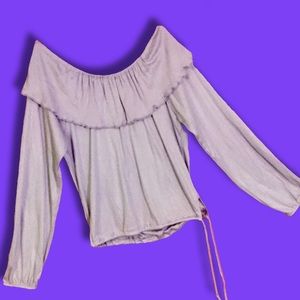 Mr Topper Off the Shoulder Lilac Top